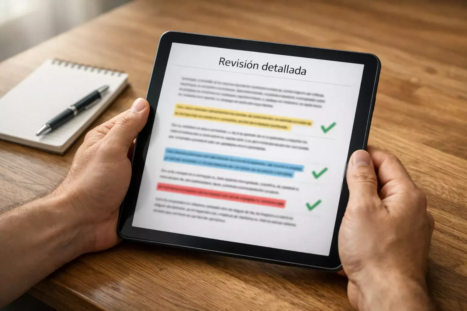 Persona leyendo condiciones de una promoción de apuestas deportivas en una tableta